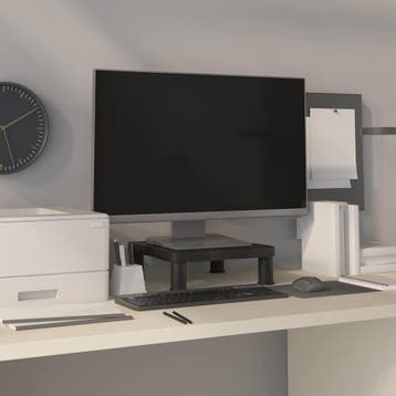 vidaXL Monitorstandaard 33,5x34x10,5 cm zwart, Verzenden, Nieuw, 25 tot 50 cm, Minder dan 50 cm