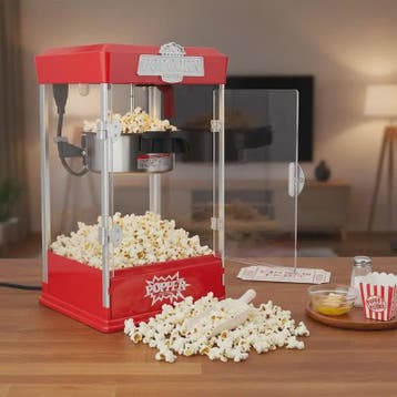 Professionele Rode Popcornmachine - 480W, 4oz Ketel, Bioscoo, Verzenden, Nieuw