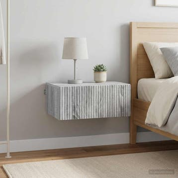 vidaXL Wandbeugel Bedkast 2 st Grijs sonoma 49 x 34,5 x 20, Minder dan 45 cm, Verzenden, Nieuw, Minder dan 55 cm
