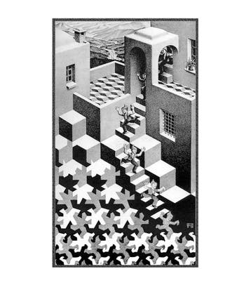 Kunstdruk M.C. Escher Kreislauf 55x65cm, Verzenden, Nieuw