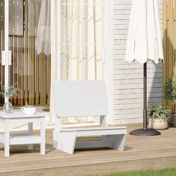 vidaXL Tuinstoel 60x64x70,5 cm massief grenenhout wit, Tuin en Terras, Tuinstoelen, Verzenden, Nieuw