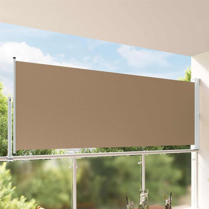 vidaXL Zijkant luifel 100% polyester ijzer staal, Tuin en Terras, Zonneschermen, Nieuw, Verzenden