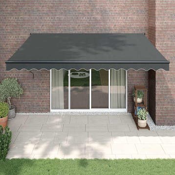 vidaXL Luifel uittrekbaar 4,5x3 m stof en aluminium, Verzenden, Nieuw