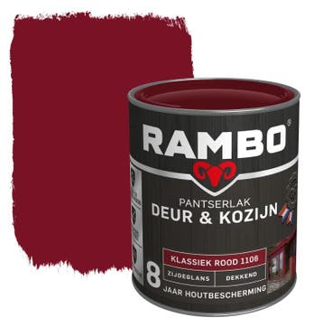 Rambo Pantserlak Deur en Kozijn Klassiek Rood 0.75L, Verzenden, Nieuw, Lak, Minder dan 5 liter