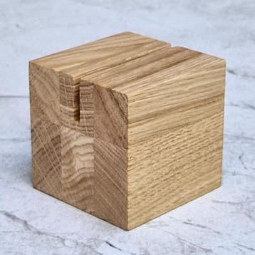 HOCHO Eikenhouten Kaartenhouder 60x60x60 mm – Luxe en Fun., Ophalen of Verzenden, Nieuw