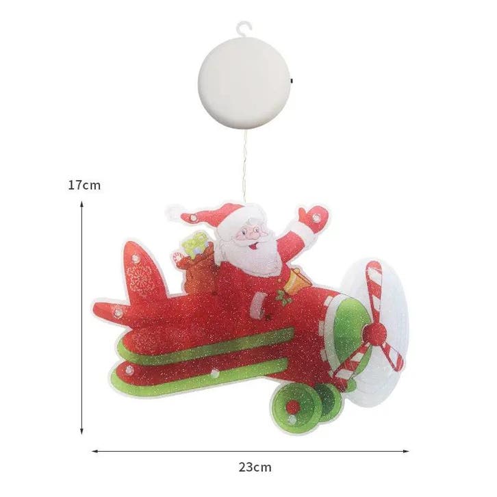 Raamverlichting Kerstman in een vliegtuig, Diversen, Kerst, Nieuw, Ophalen of Verzenden