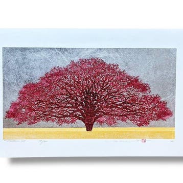 Tree Scene 123 2006 Beperkte oplage: 299/500 - houtsnede -