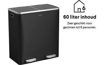 2dekans | Homra Quickx Prullenbak 60L – Duo Afvalscheiding –, Ophalen of Verzenden, Zo goed als nieuw