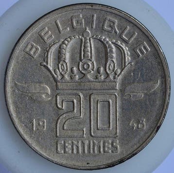 België. Prins Karel. 20 Centimes Essai 1948