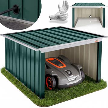Robotmaaier Garage Groen Metaal 89x90x54cm (Tuingereedschap), Verzenden, Nieuw