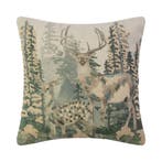 Kussen Geborduurd hert in bos 45x45cm, Huis en Inrichting, Verzenden, Nieuw