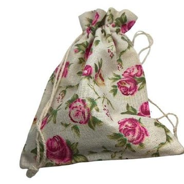 Stoffen cadeauzakje met roosjes c.a. 18 x 13cm, Ophalen of Verzenden, Nieuw