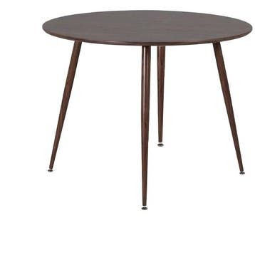 De Rebellenclub Vemb Eetkamertafel - Ø100 Cm Walnoot -, Eikenhout, Ophalen of Verzenden, Zo goed als nieuw, 100 tot 150 cm