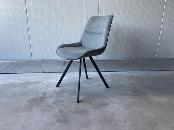 Veiling - Stoel Abba (set van 4) Stof - Grijs/blauw - Niagar, Huis en Inrichting, Stoelen, Nieuw