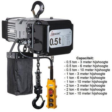Elektrische kettingtakel 230V met hijshoogte enkele snelheid, Verzenden, Nieuw