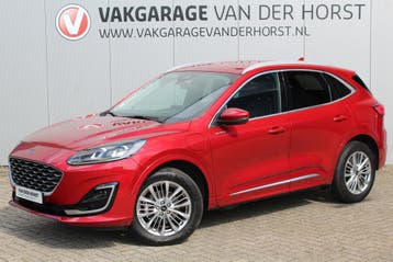 Zakelijke Lease |  Ford Kuga 2.5-225pk PHEV Vignale., Automaat, Gebruikt, Zwart, Overige brandstoffen