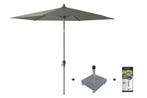 Platinum Riva stokparasol 2,5 m. rond - Olive met voet en, Tuin en Terras, Tuinsets en Loungesets, Verzenden, Nieuw, Overige materialen