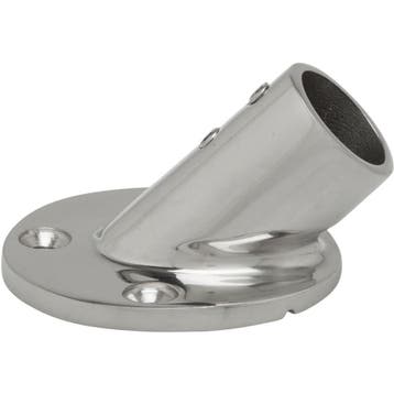 Railingsteun 22mm 45 graden met Ronde Voet Rvs, Watersport en Boten, Ophalen of Verzenden, Nieuw