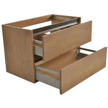 Wiesbaden OAK Onderkast Met 2 Laden - 60x46cm - Eik, Ophalen of Verzenden, Nieuw