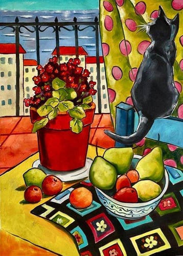 Karlos - Curiosidad Felina, Antiek en Kunst, Kunst | Schilderijen | Klassiek
