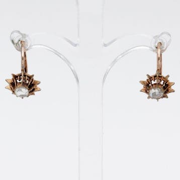 Oorbellen - 14 karaat Roségoud Diamant (Natuurlijk), Nieuw