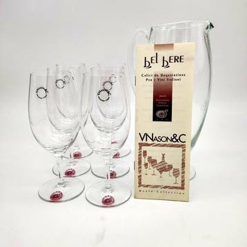 v.nason&c. - Carlo Nason - Drinkservies voor 6 (7) - Bel