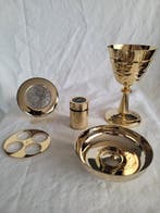 Kelk (6) - Gelamineerd zilver - Religieus sacramentaal set, Antiek en Kunst