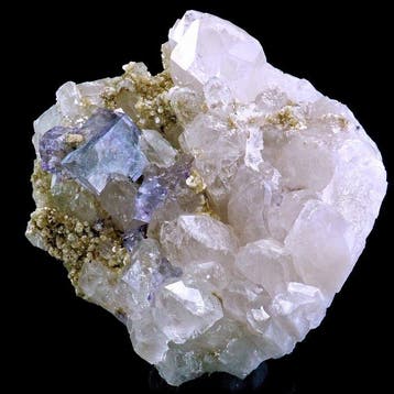 Fluoriet op kwarts, mica - Yaogangxian, Hunan, China -