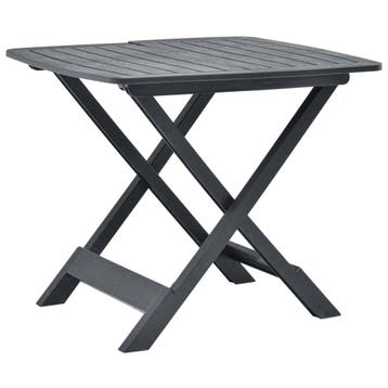 vidaXL Tuintafel inklapbaar 79x72x70 cm kunststof antraciet, Verzenden, Nieuw, Kunststof