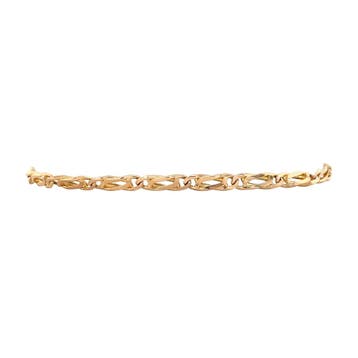 Gouden armband valkenoog 21.5 cm 14 karaat, Verzenden, Zo goed als nieuw, Goud