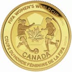 Gouden Canada 1/4 oz 75 Dollar 2015 FIFA Womens World Cup, Postzegels en Munten, Munten | Amerika, Verzenden, Noord-Amerika, Losse munt