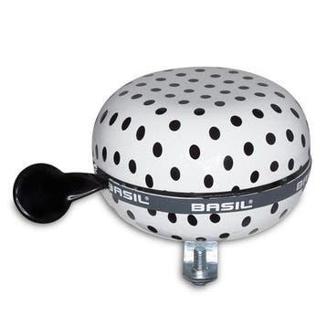 Basil bel Ding Dong 80mm Dots wt/zw, Fietsen en Brommers, Verzenden, Nieuw