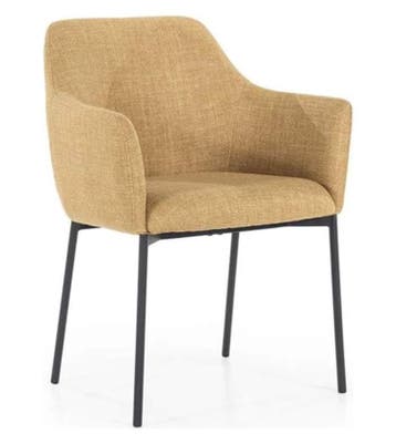 Stoel Paul - Mosterd Linea - 95888 - eetkamerstoelen, Nieuw, Overige materialen