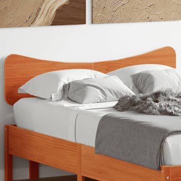 vidaXL Hoofdbord 135 cm massief grenenhout wasbruin, Verzenden, Nieuw, Bruin, Hout