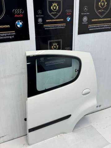 Portier 4-deurs links achter deur Citroen C1 bj2011 wit KWD, Gebruikt, Achter, Citroën, Deur
