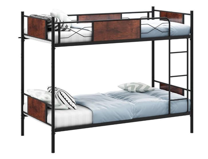 2dekans | Coast - Metalen Stapelbedframe - 2-in-1, Hout-look, Kinderen en Baby's, Kinderkamer | Bedden, Zo goed als nieuw, Ophalen of Verzenden