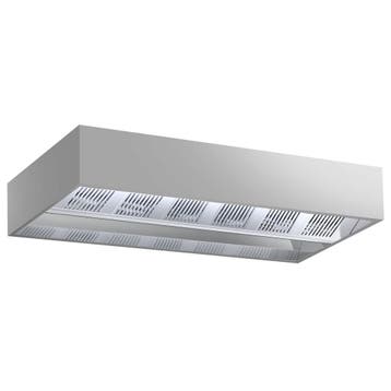 GGM Gastro | Plafond afzuigkap RVS - B3500mm - zonder motor, Witgoed en Apparatuur, Onderbouw afzuigkap, Verzenden, Nieuw, Inbouw