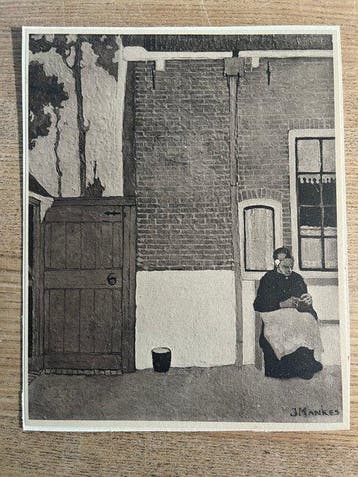 Jan Mankes (1889-1920) - Breiend vrouwtje