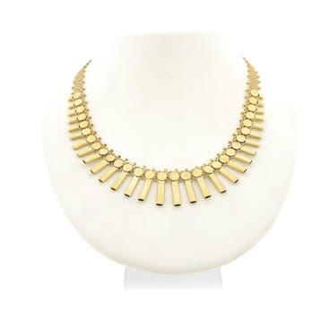 Vintage gouden Cleopatra schakelketting, Ophalen of Verzenden, Gebruikt, Goud, Goud