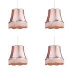 Set van 4 retro hanglampen roze 45 cm - Granny, Verzenden, Nieuw, Stof, Retro