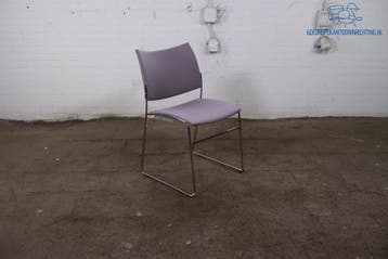 Casala kantinestoel grijs vilt gestoffeerd met chromen frame, Verzenden, Gebruikt, Overige materialen
