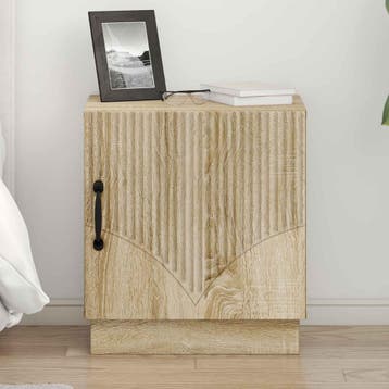 vidaXL Nachtkastje 2 st Sonoma Eiken 43 x 34,5 x 47 cm, Minder dan 45 cm, Verzenden, Nieuw, Minder dan 55 cm