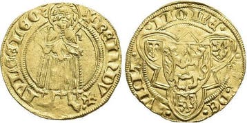 Goudgulden o Jahr 1414 Juelich Reinald 1402-1423, Verzenden