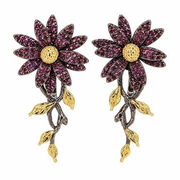 Zonder minimumprijs - Oorbellen Verguld, Zilver Granaat -, Sieraden, Tassen en Uiterlijk, Nieuw
