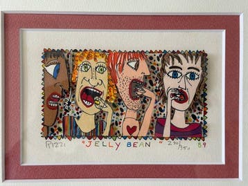 James Rizzi (1950-2011) - JELLY BEAN3D silkscreen