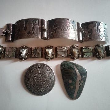 Armband - Mexico 4 Mexicaanse zilveren sieraden (Zonder, Antiek en Kunst