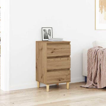 vidaXL Nachtkastje Artisan Eiken 40 x 35 x 70 cm Bewerkt, Huis en Inrichting, Minder dan 45 cm, Verzenden, Nieuw, 70 cm of meer