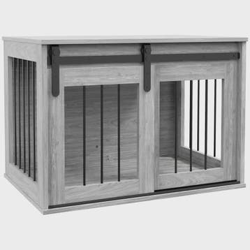PawHut Hondenbench als Meubel - Met Schuifdeur & Metalen Eff, Dieren en Toebehoren, Verzenden, Nieuw