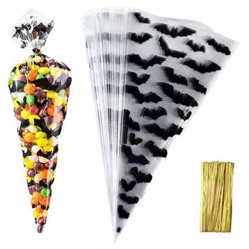 Fako Bijoux - 15x Cellofaan Puntzakken Vleermuis 34x17cm -, Diversen, Verzenden, Nieuw