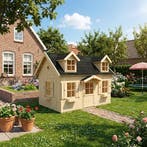 Houten speelhuis 16mm met verdieping en 2 dakkapellen WOO..., Ophalen of Verzenden, Nieuw